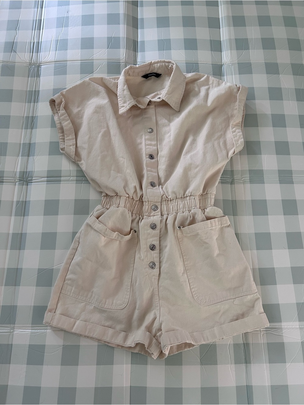 Button-Front Romper - Picture 1 of 8
